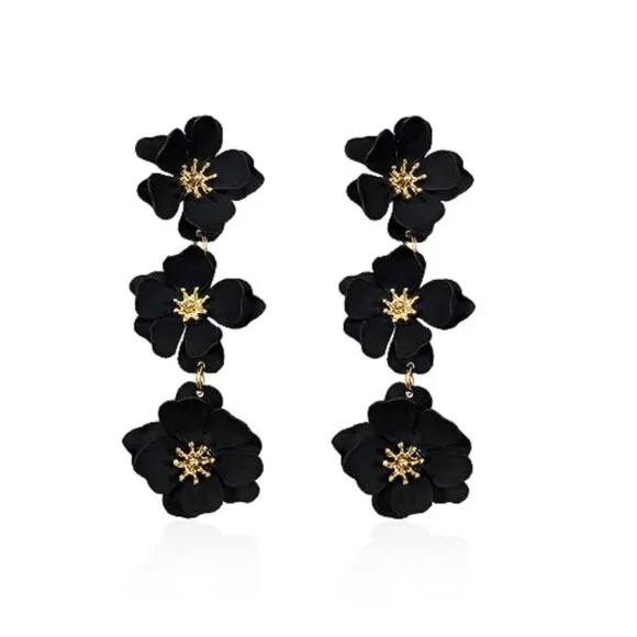 Boho Flower Dangle Earring - Picture 10 of 16